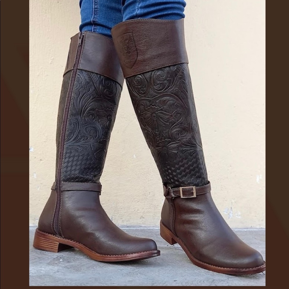Mexican carved boots